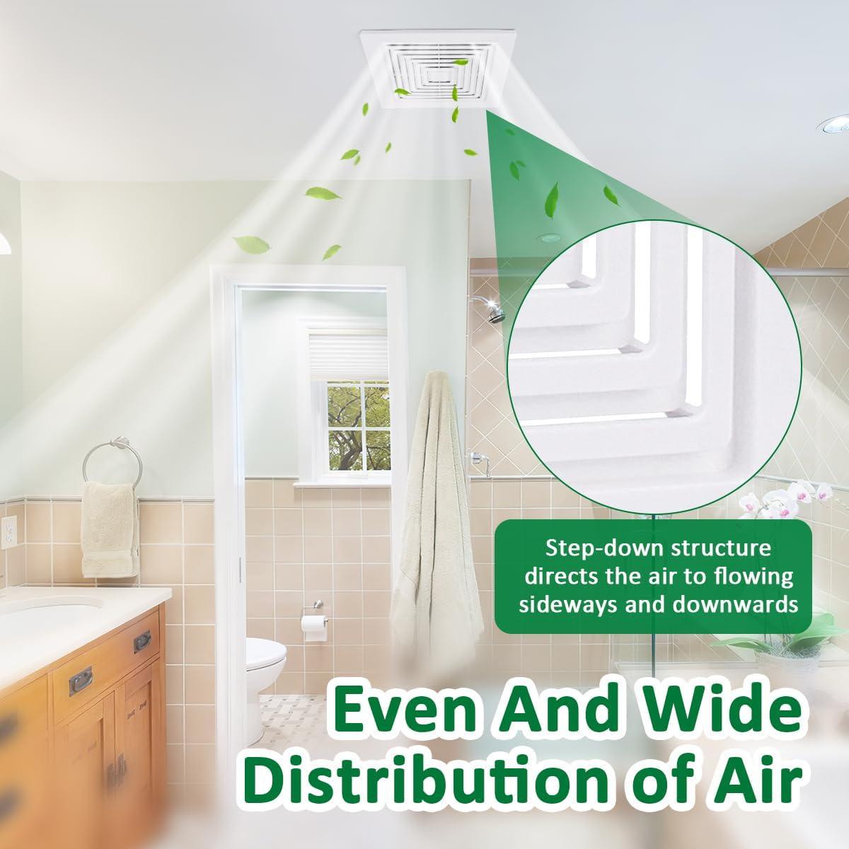 Rejilla de Ventilador de Techo de Baño WKZO 97011723 Blanca