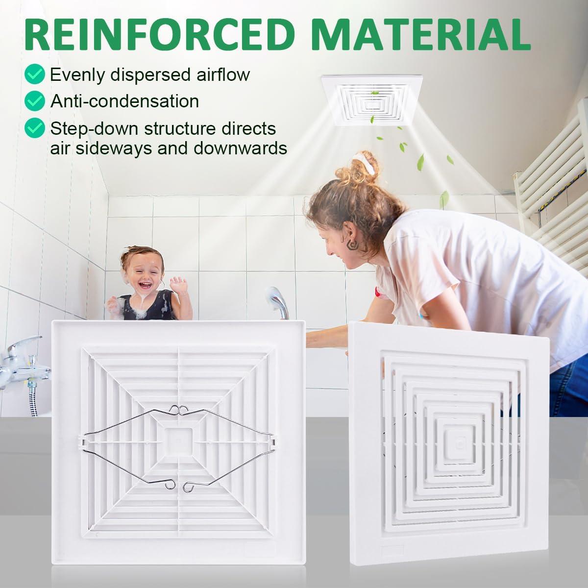 Rejilla de Ventilador de Techo de Baño WKZO 97011723 Blanca