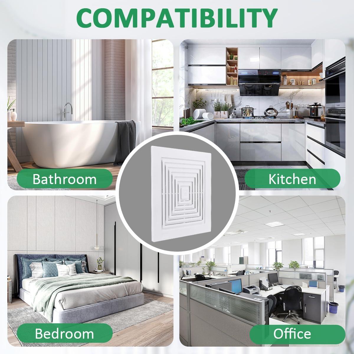 Rejilla de Ventilador de Techo de Baño WKZO 97011723 Blanca