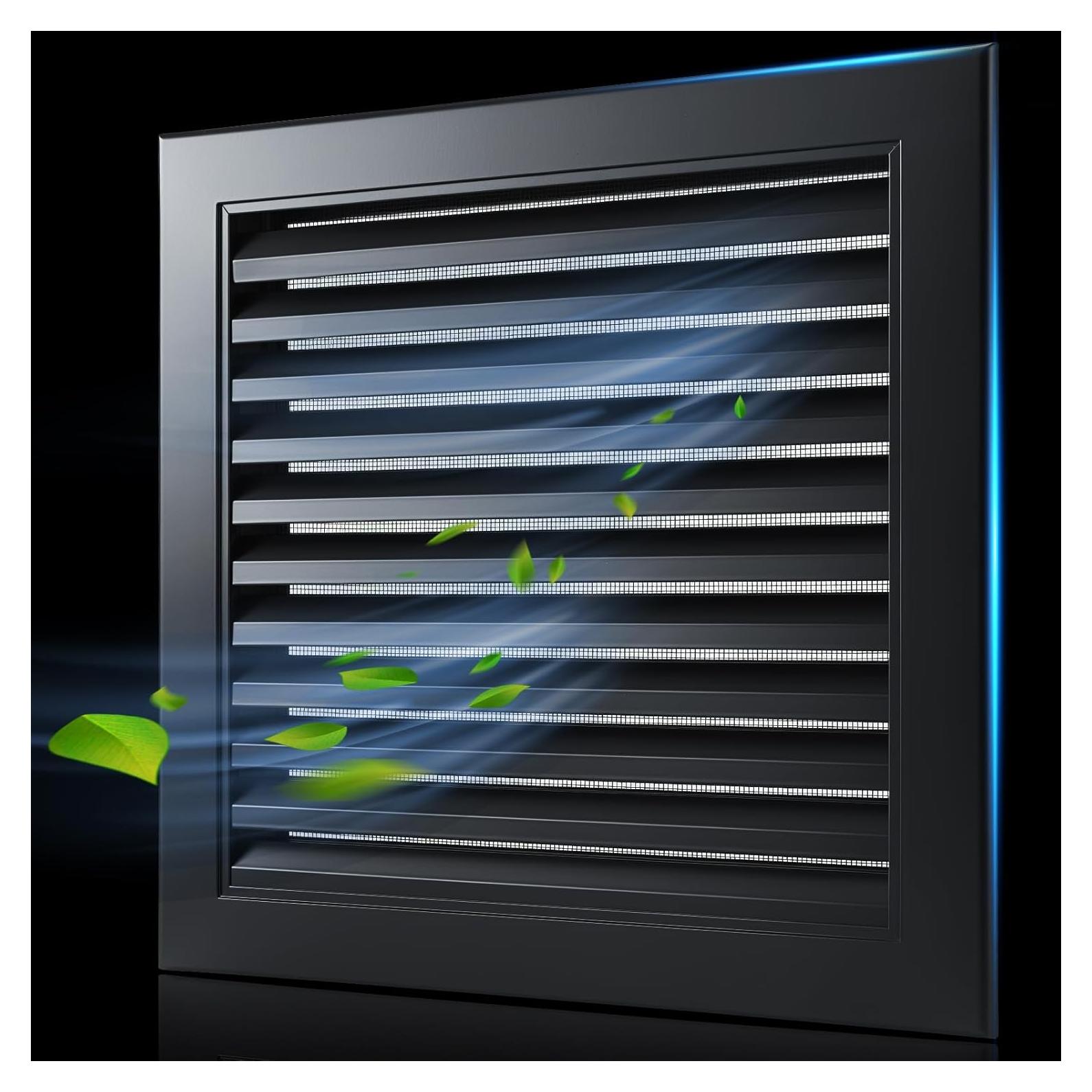 Ventilación de Tejado ZUMULM 10x10 cm Aluminio Negro