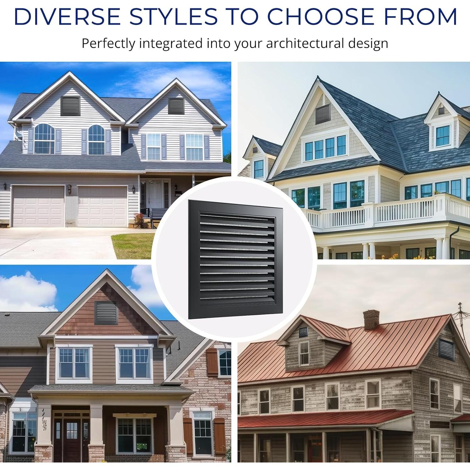 Ventilación de Tejado ZUMULM 10x10 cm Aluminio Negro