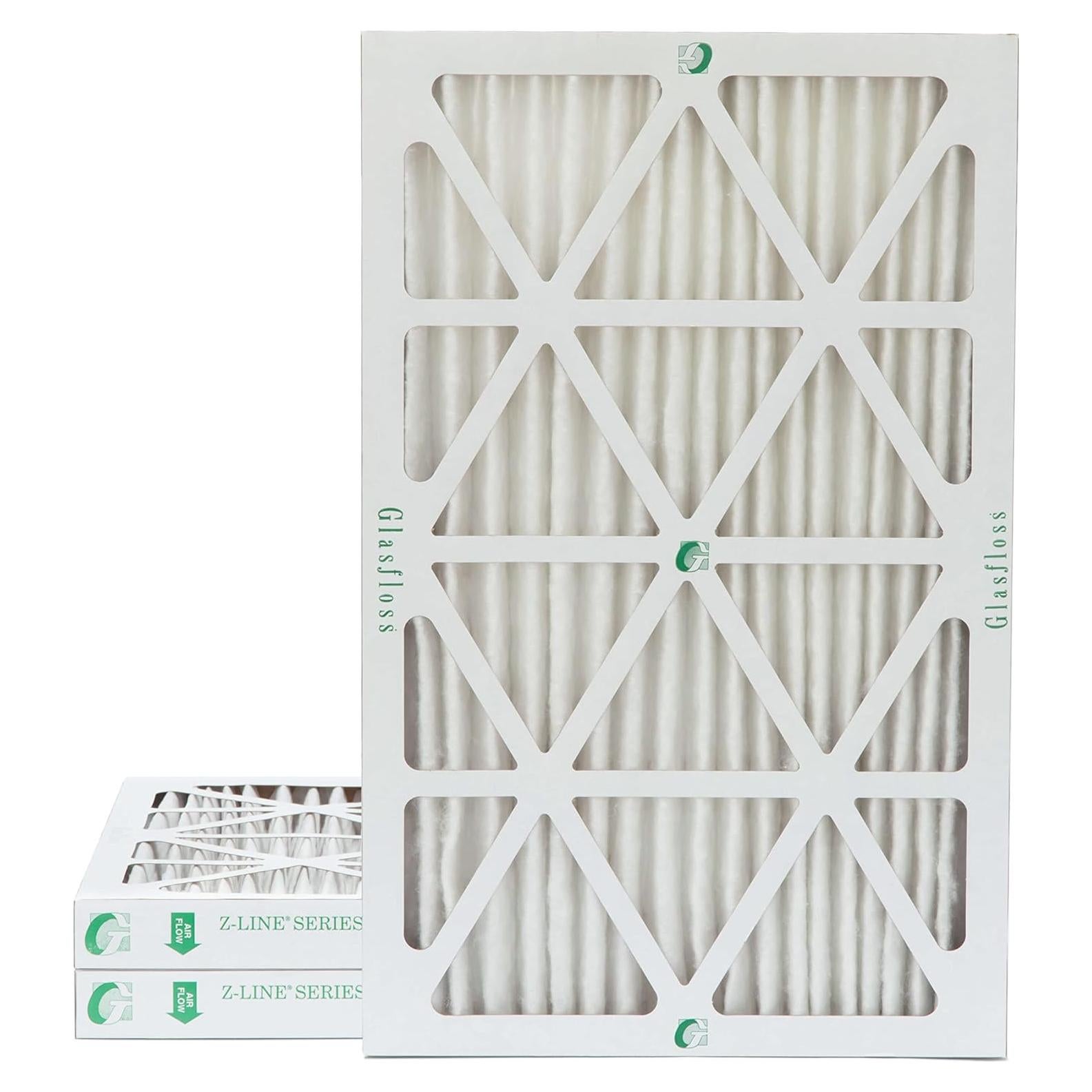 Filtros de Aire Plisados Glasfloss ZL MERV 10 14x25x2 Paquete de 3