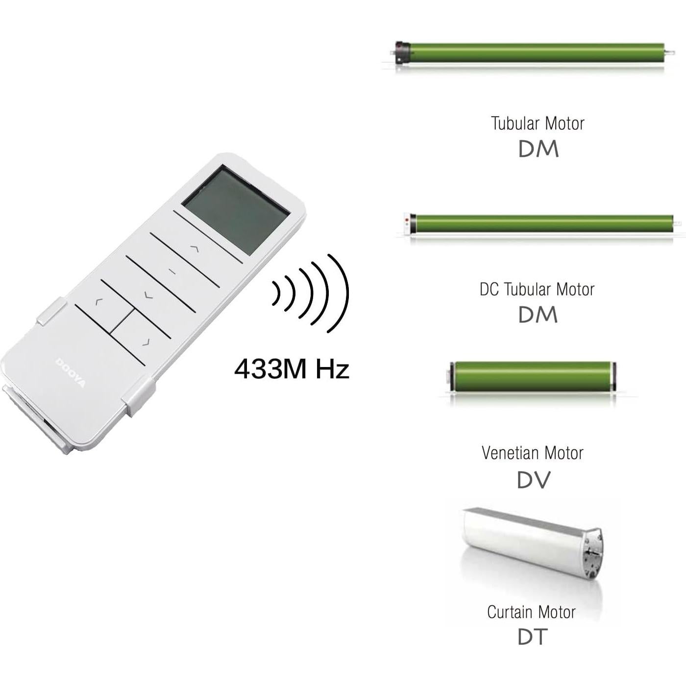 Control Remoto Dooya DC2702 para Cortinas Eléctricas 15 Canales