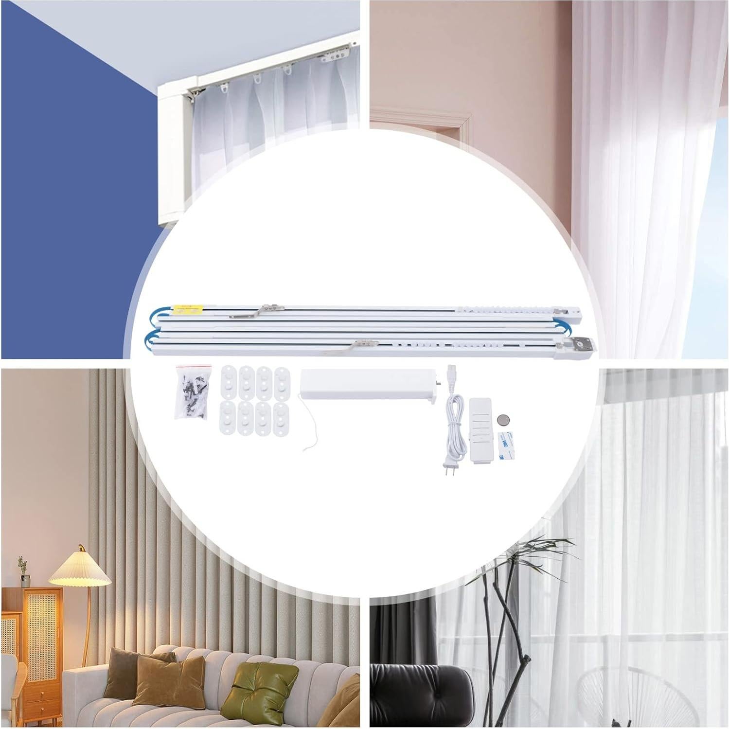 Cortinas Inteligentes CNCEST 4m Automáticas Plata