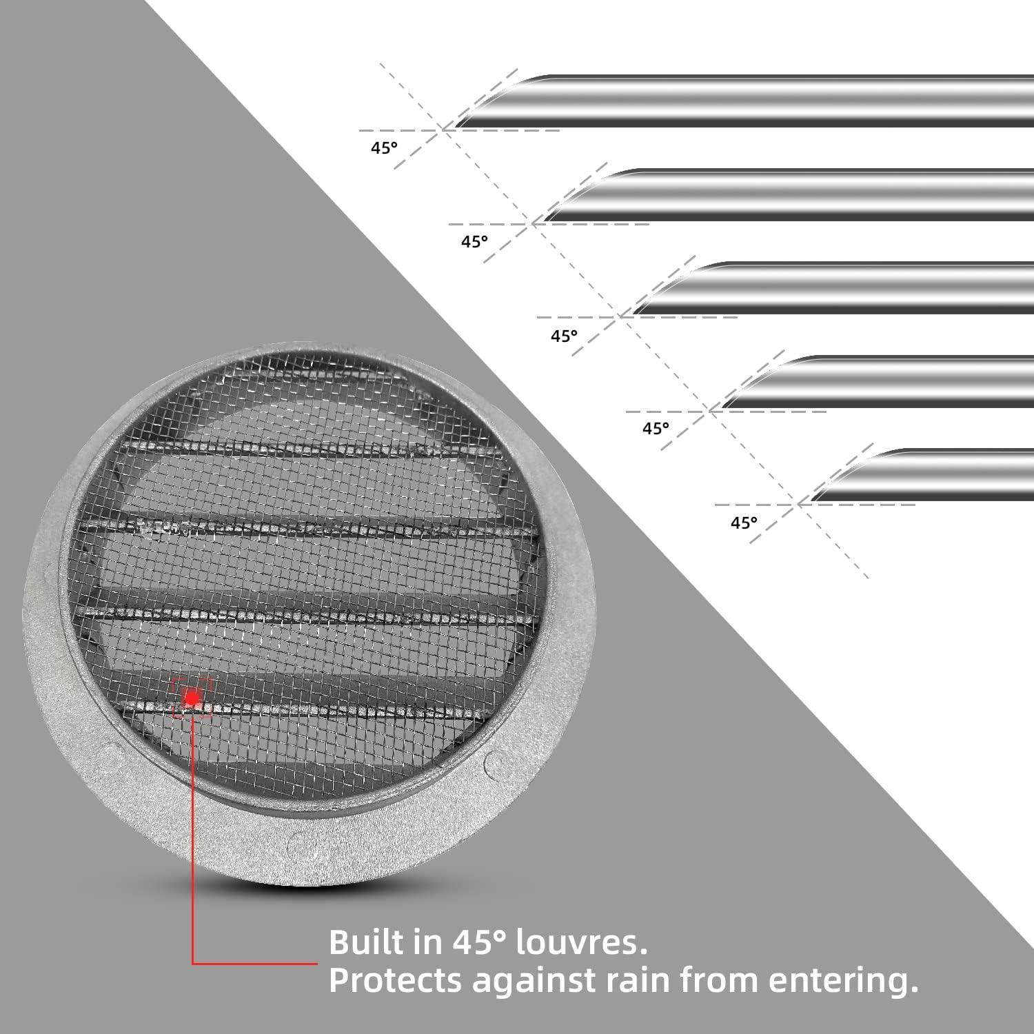 Rejilla de Ventilación Redonda FRESH SPEED 15.24 cm Gris