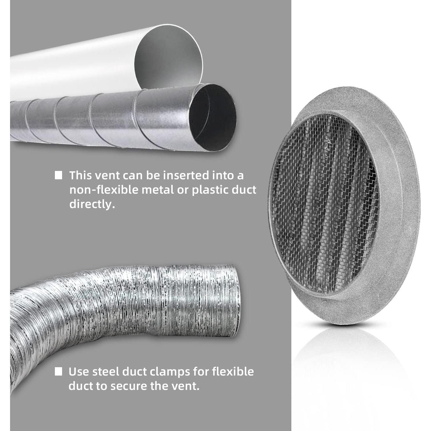 Rejilla de Ventilación Redonda FRESH SPEED 15.24 cm Gris