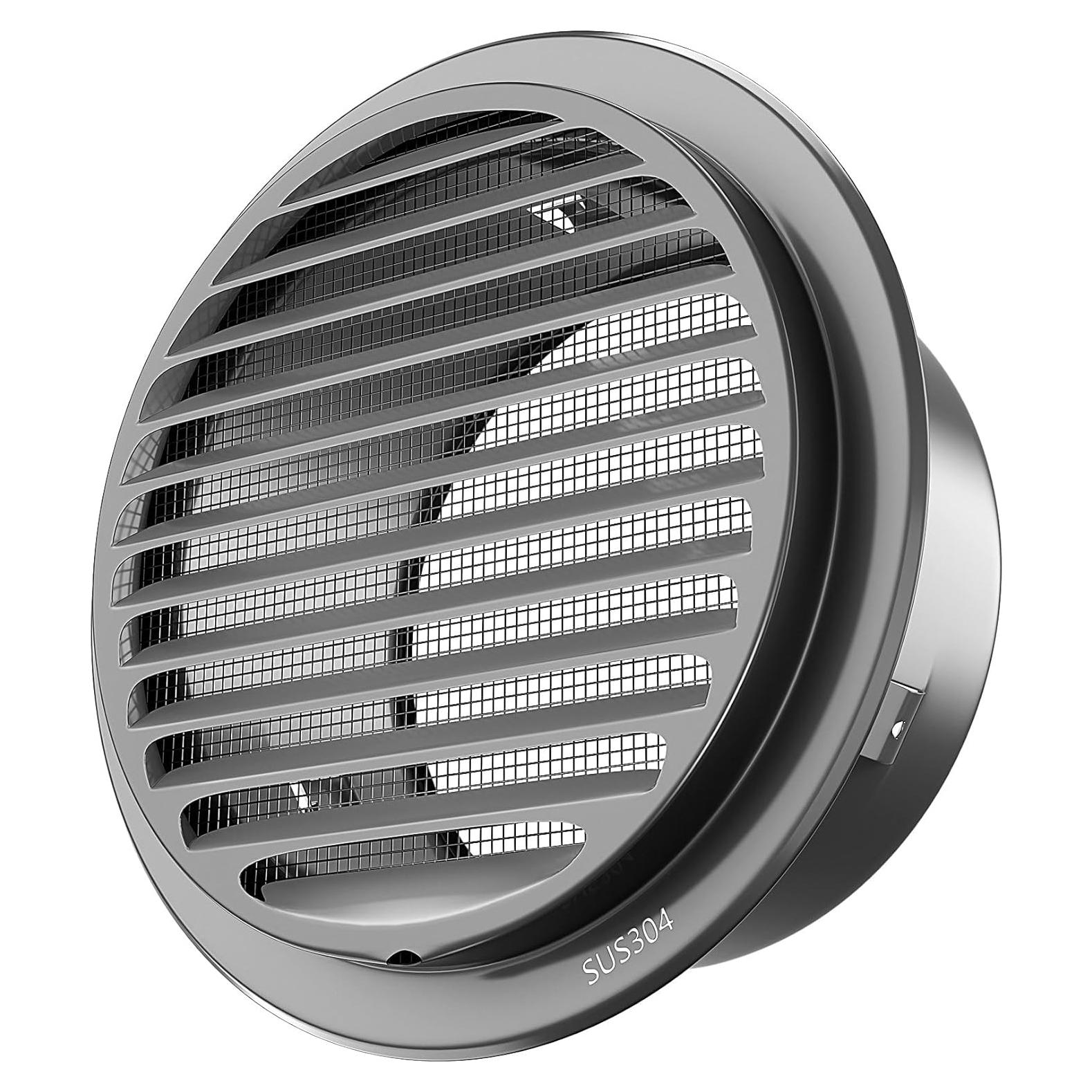 Cubierta de Ventilación Acero Inoxidable 304 100mm Negra