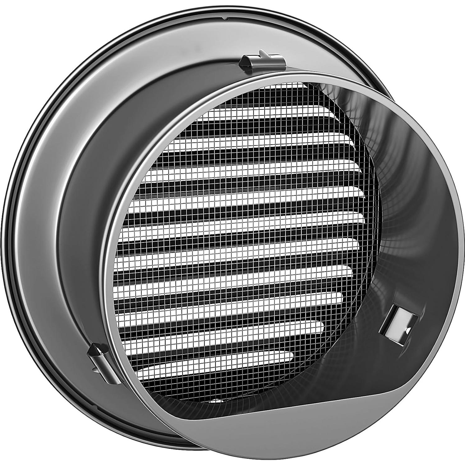 Cubierta de Ventilación Acero Inoxidable 304 100mm Negra