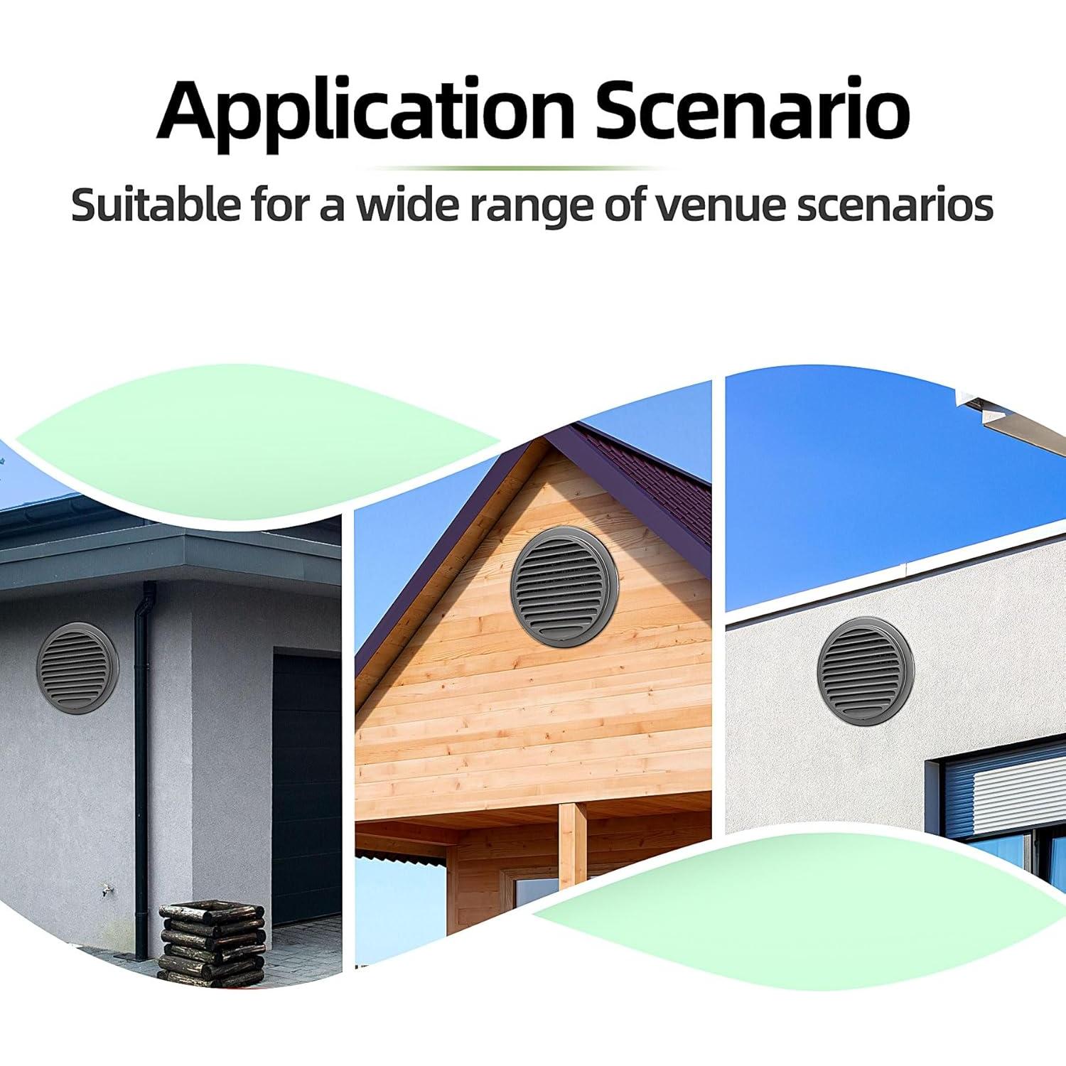 Cubierta de Ventilación Acero Inoxidable 304 100mm Negra