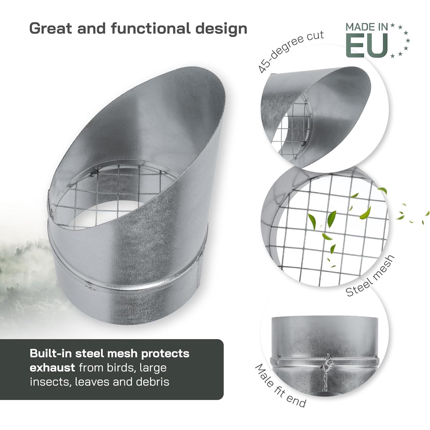 Tapa de Ventilación de Ducto Vent Systems 15 cm Acero Galvanizado