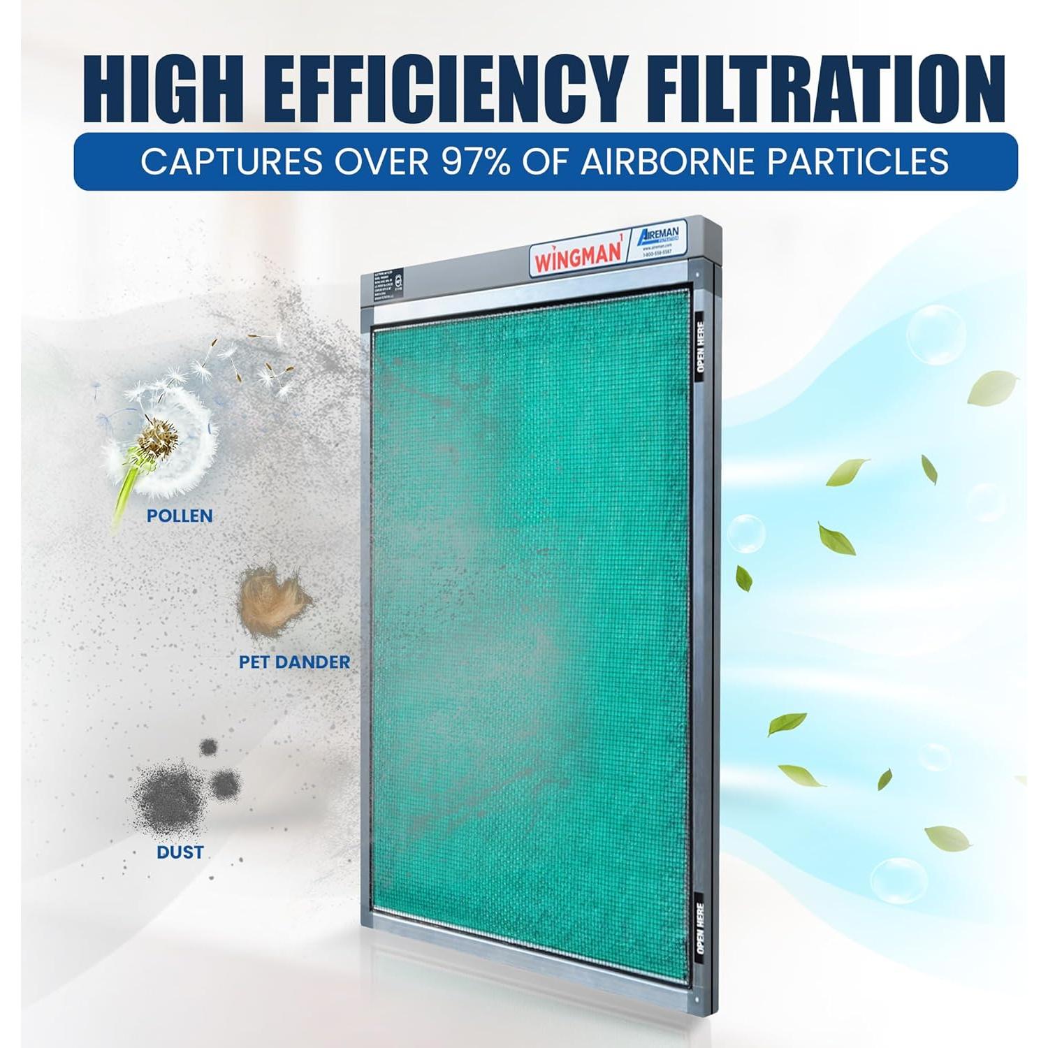 Filtro de Aire Electrónico Wingman1 16x25x1 - Alta Eficiencia