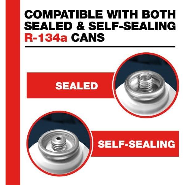 Refrigerante R134A A/C Pro con manguera 25.4 cm - Azul