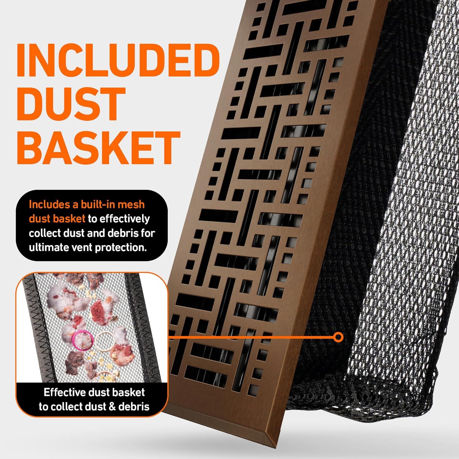 Cubierta de Ventilación de Piso Home Intuition 4x12 Bronce