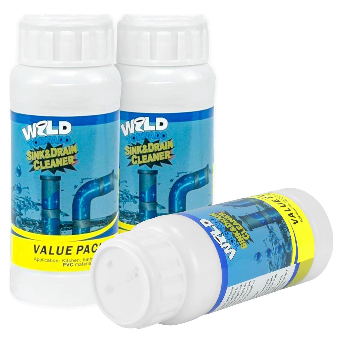 Limpiador de Desagües Tornado Salvaje 110g - 3 Piezas