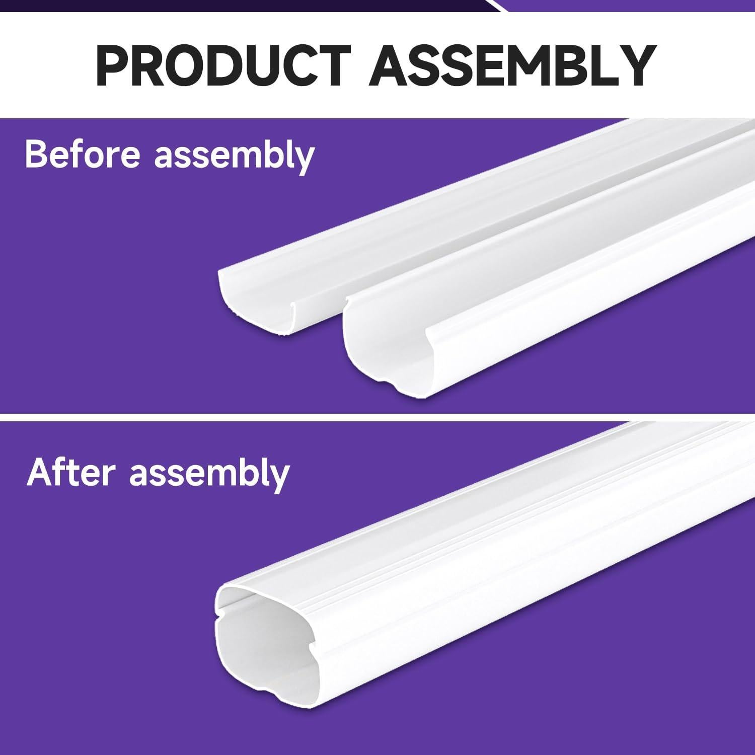 Cubierta de Línea Mini-Split 5" x 1.0 m Cestluck PVC Impermeable