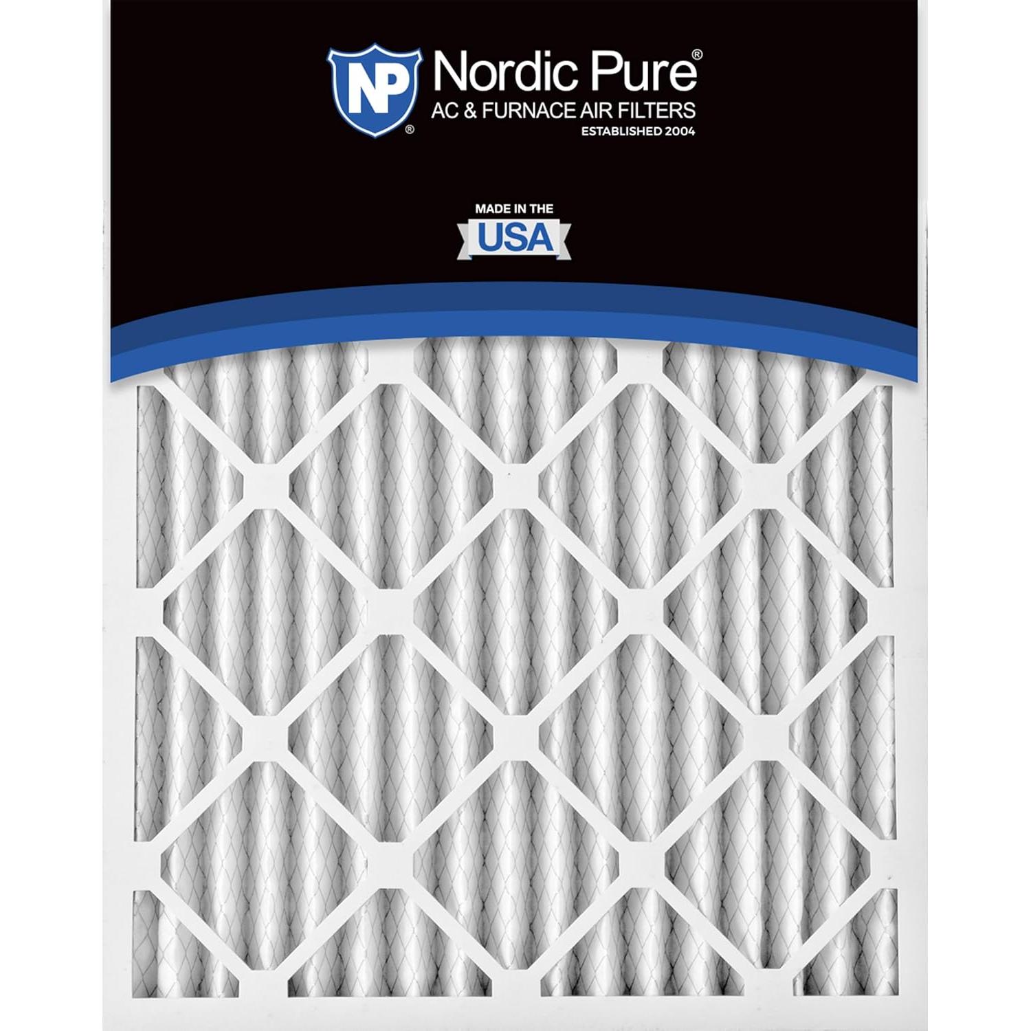 Filtros de Aire Plisados MERV 13 Nordic Pure 15.5x24.5x1.8 Paquete de 3