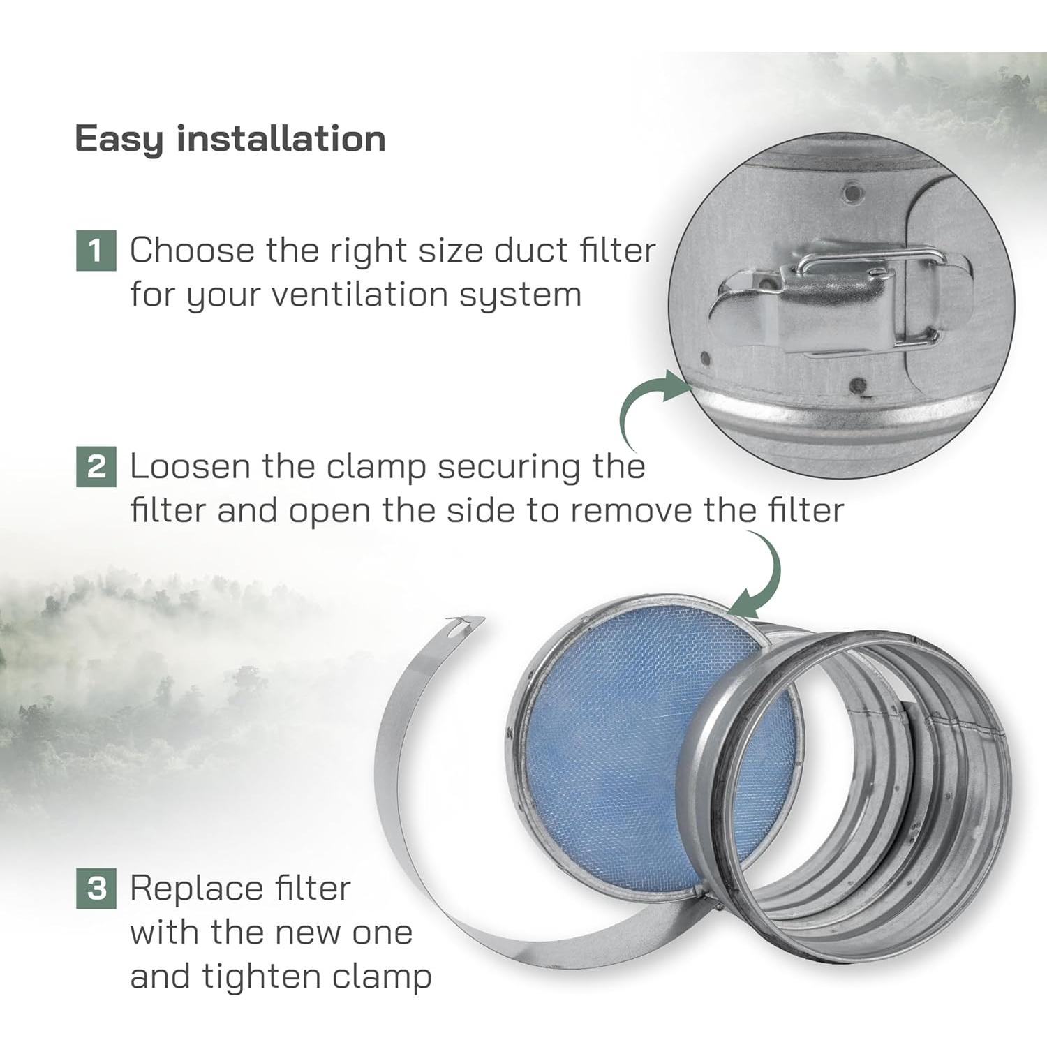 Filtro de Conducto 6" Sistemas de Ventilación G4 - 15 cm