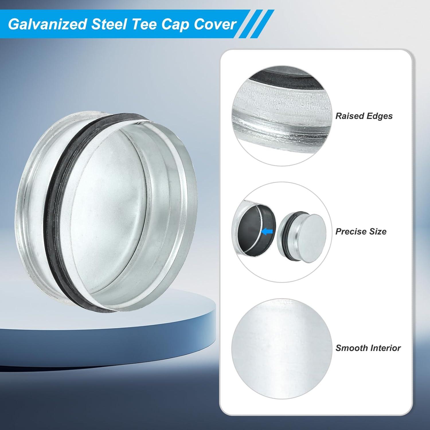 Tapón de Tee de Metal PATIKIL 125mm con Junta de Goma