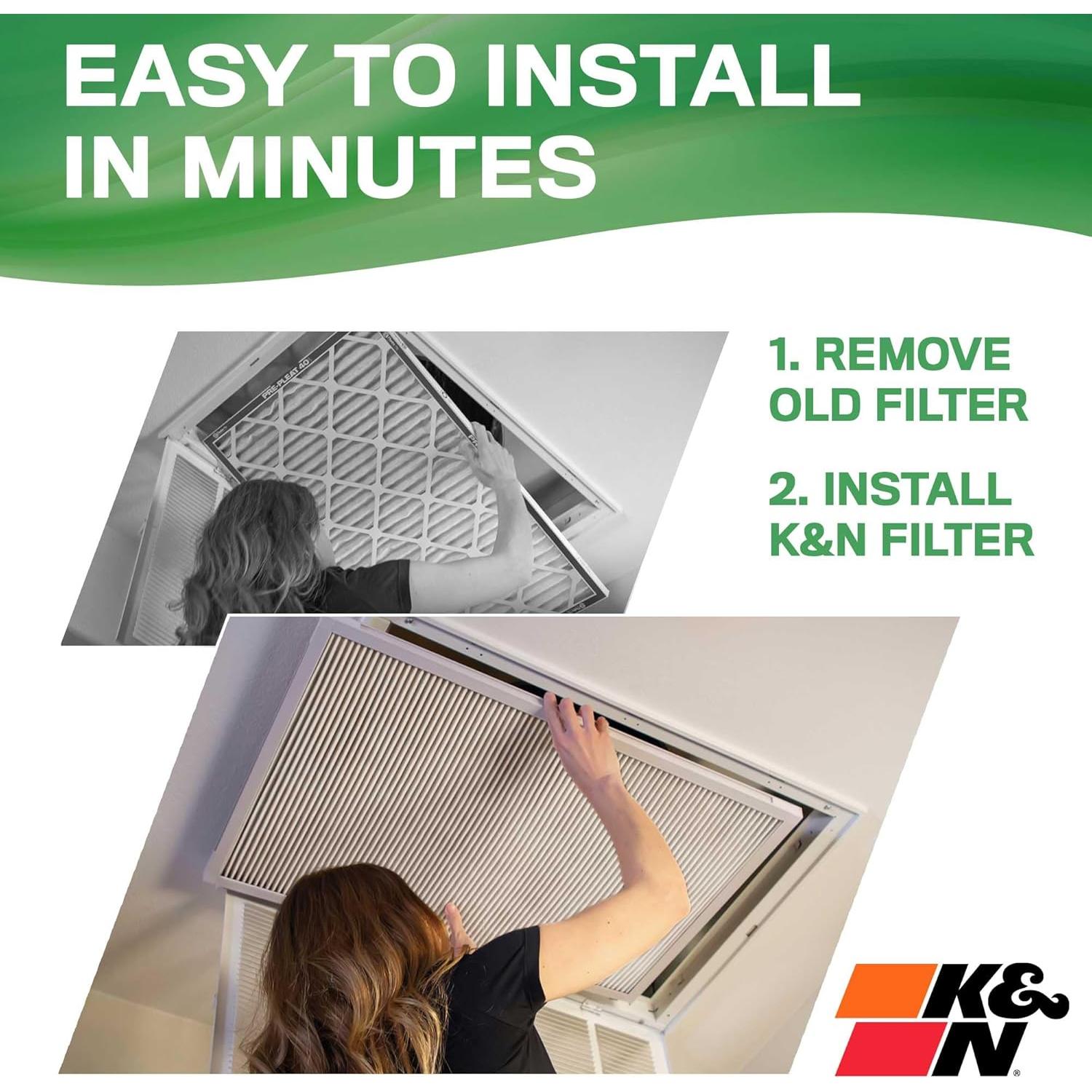 Filtro de Aire HVAC K&N 49.5x49.5 cm Lavable Merv 13