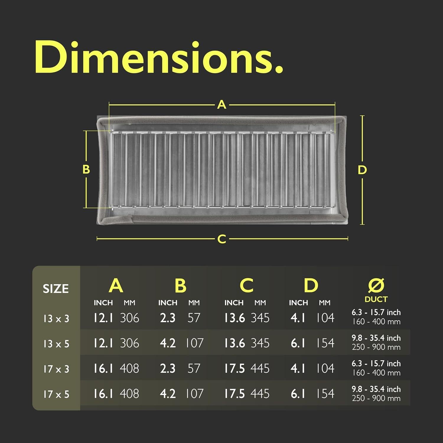 Rejilla de Ventilación Redonda 44.5 cm VezoWork Ajustable