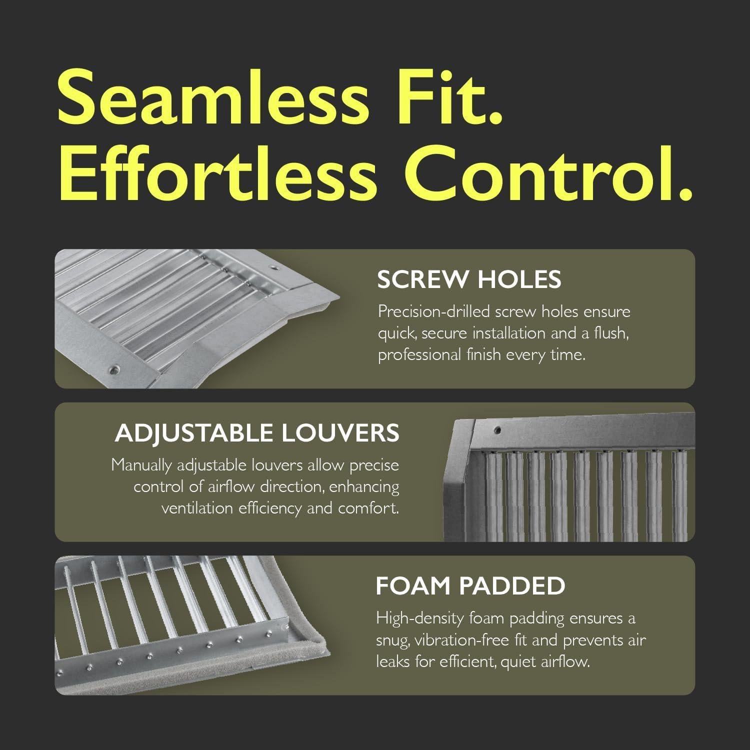 Rejilla de Ventilación Redonda 44.5 cm VezoWork Ajustable