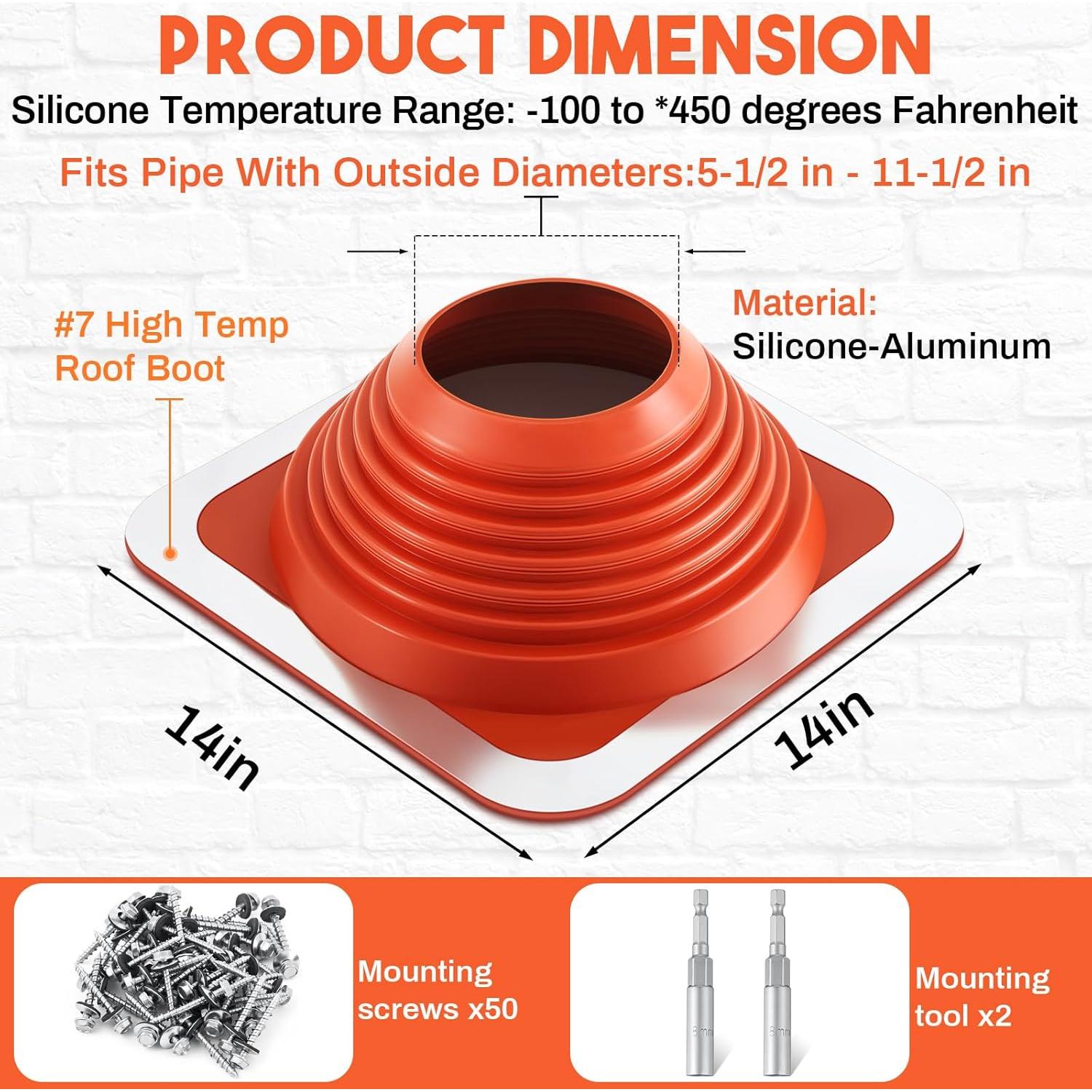 Kit de Bota de Techo de Silicona Yaocom 2 Pcs Alta Temperatura