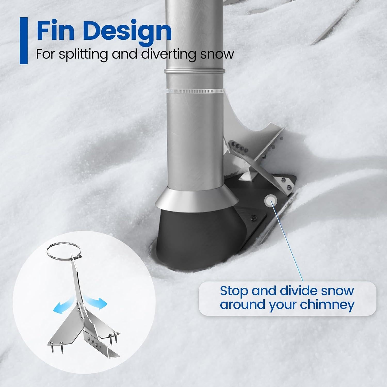 Guardián de Nieve Muzata M056 para Chimeneas y Ventilación