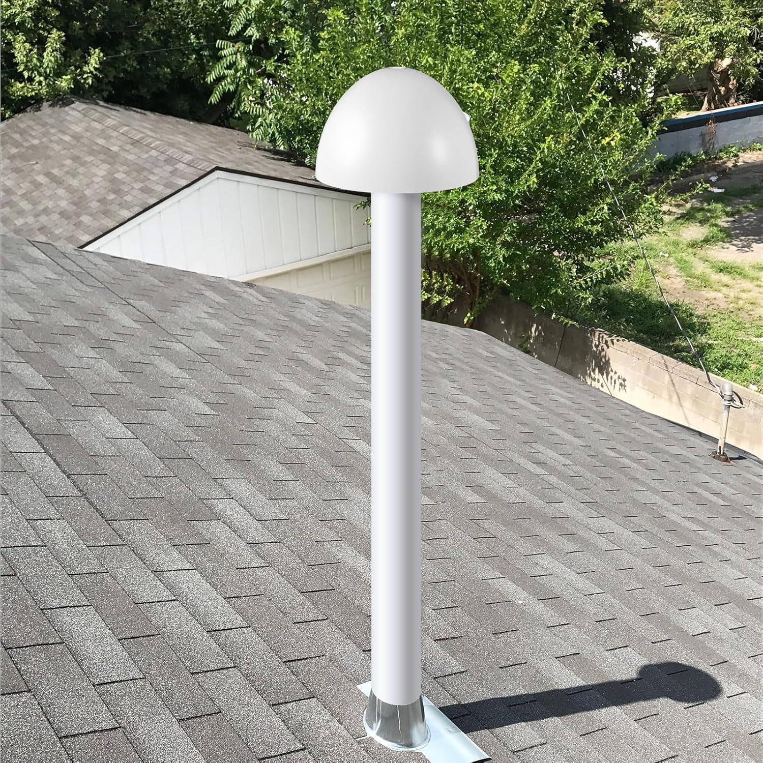 2 Tapas de Ventilación de Chimenea PVC 1.5" 2" 3" Blanco