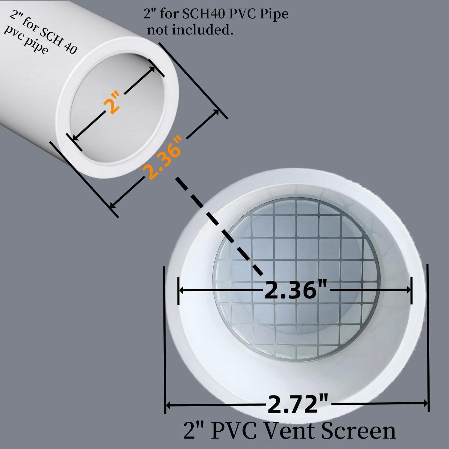Tapa de Ventilación de PVC 90 Grados para 5.08 cm
