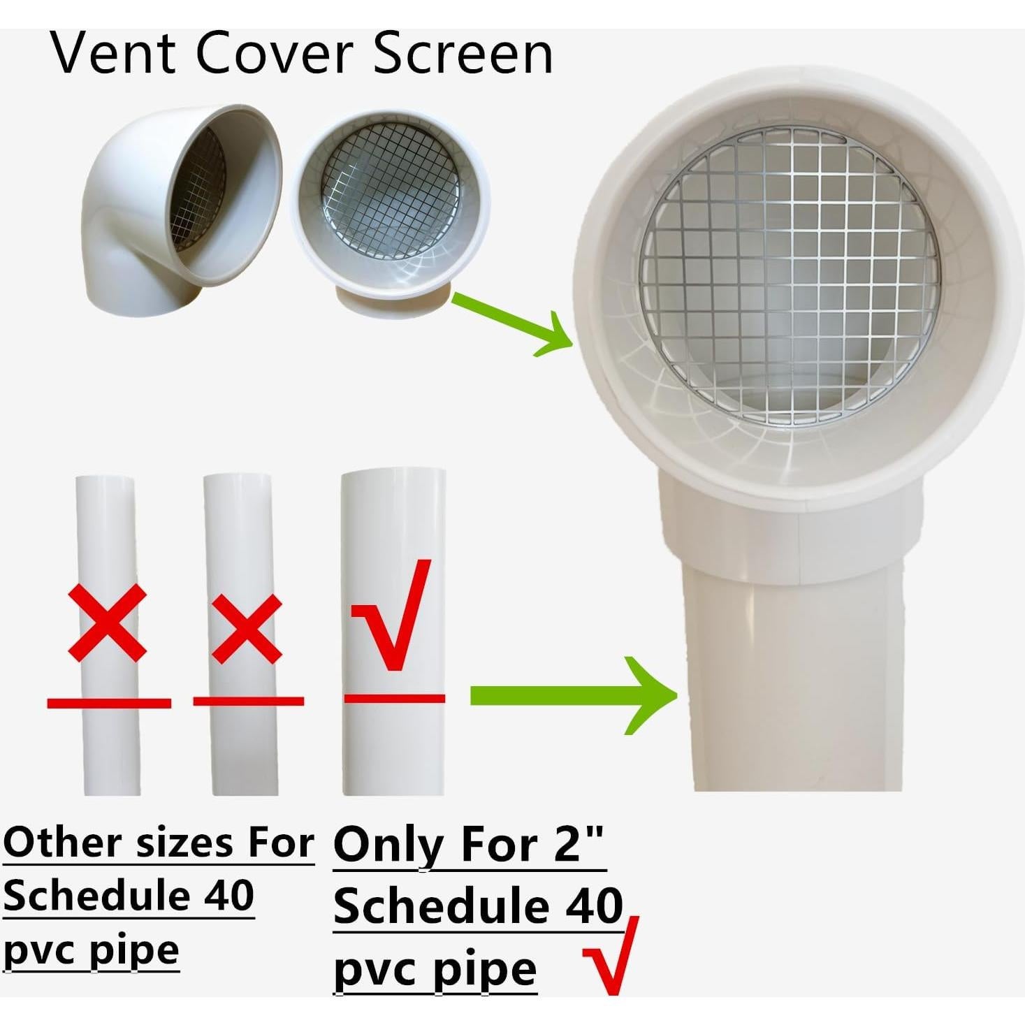 Tapa de Ventilación de PVC 90 Grados para 5.08 cm