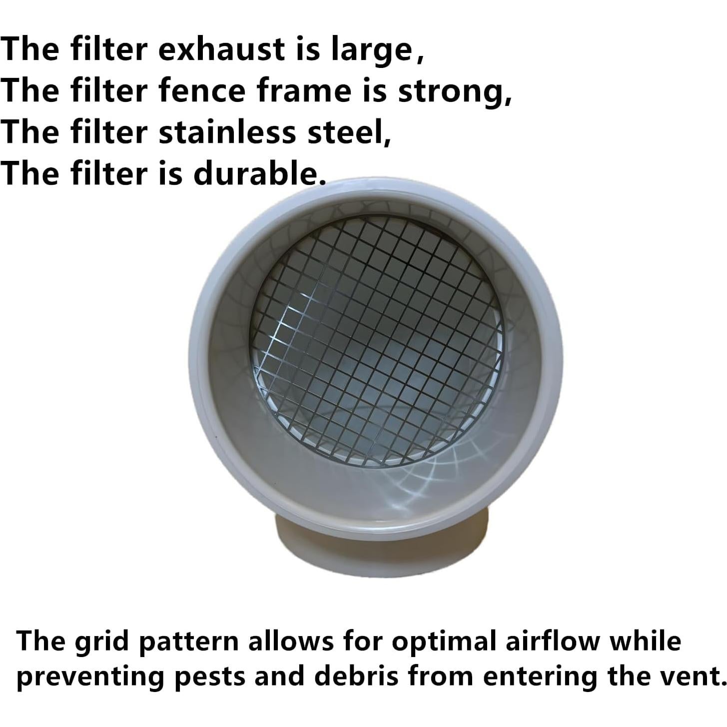 Tapa de Ventilación de PVC 90 Grados para 5.08 cm