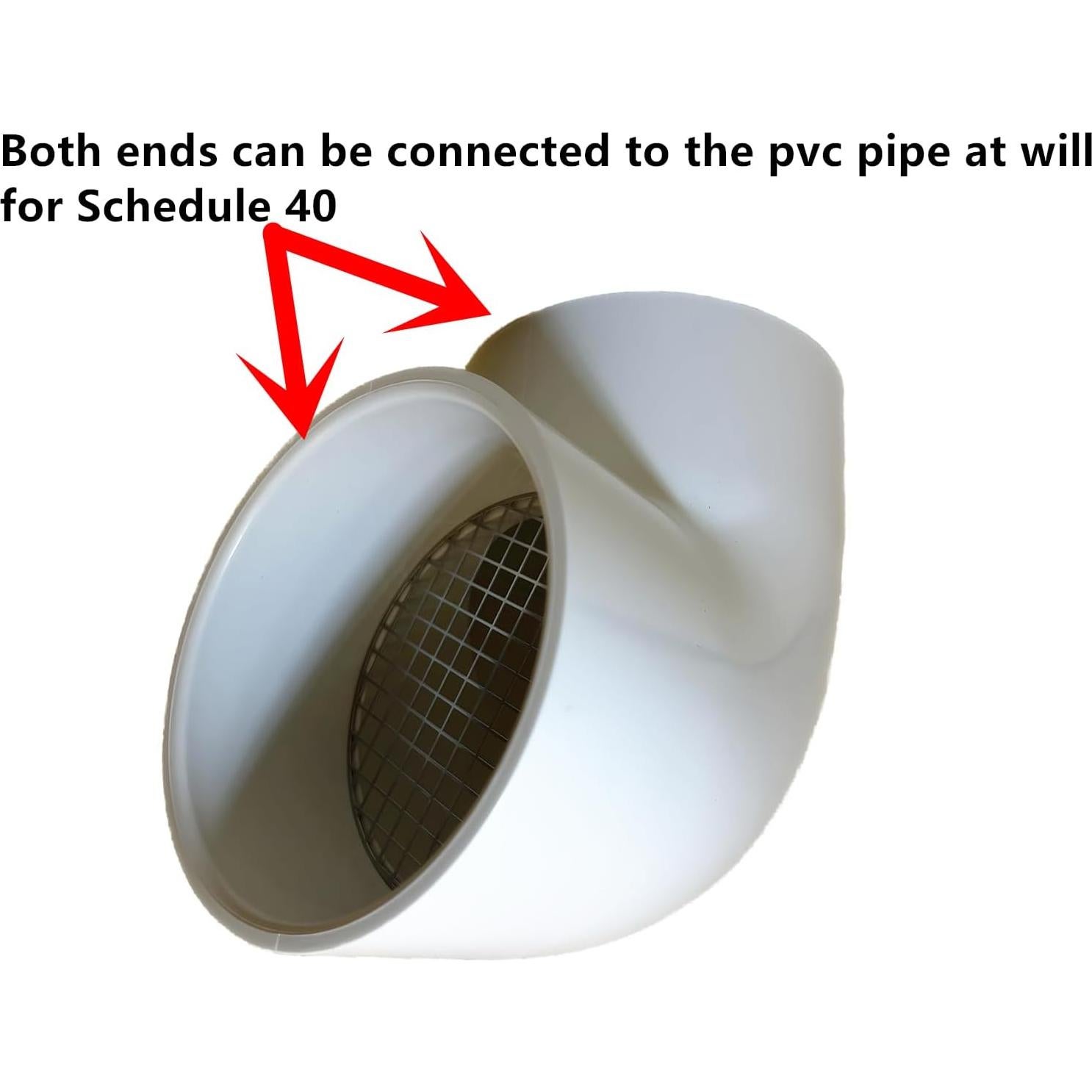 Tapa de Ventilación de PVC 90 Grados para 5.08 cm