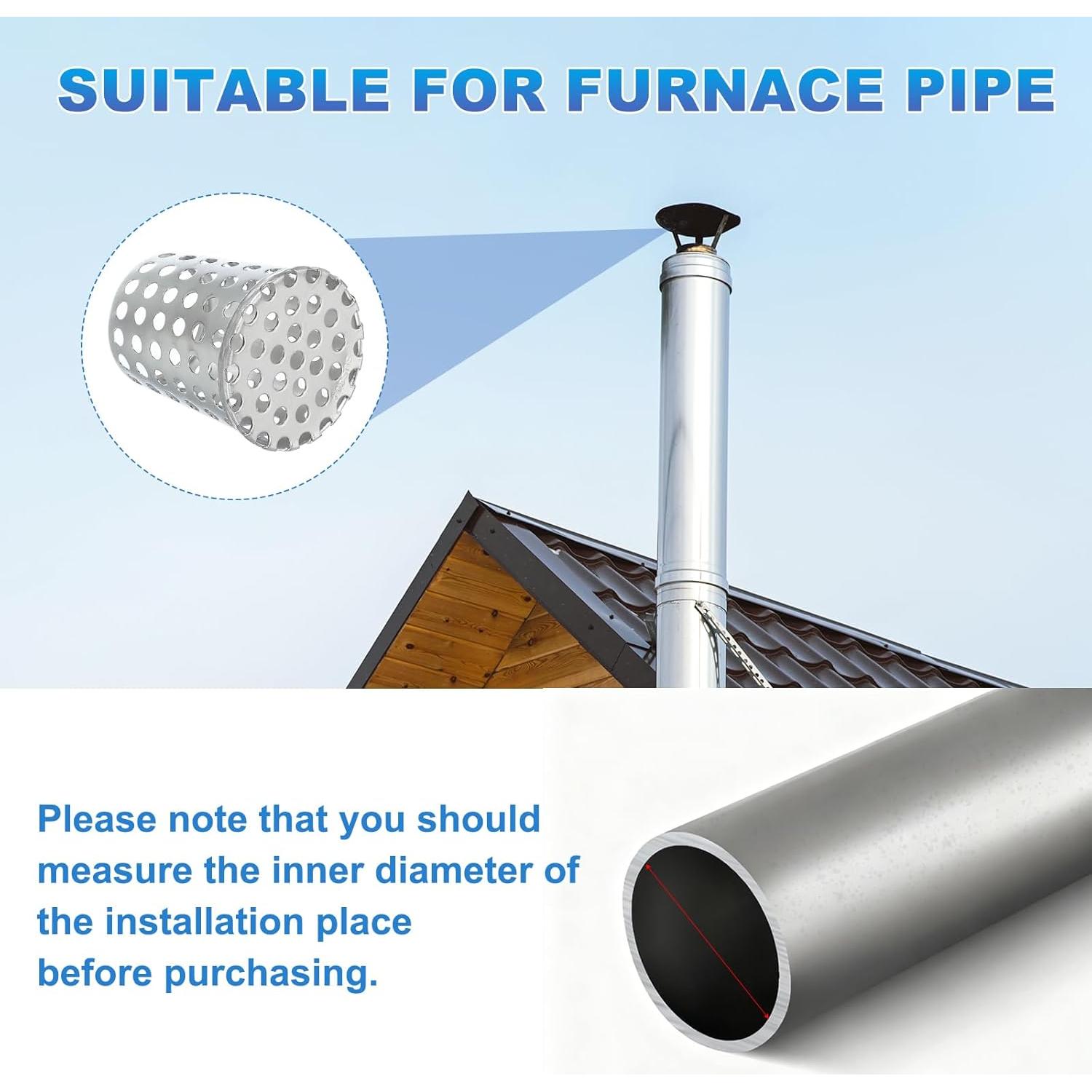 Filtro de Guardia de Gutter Patikil 2 Pcs Acero Inoxidable 63mm