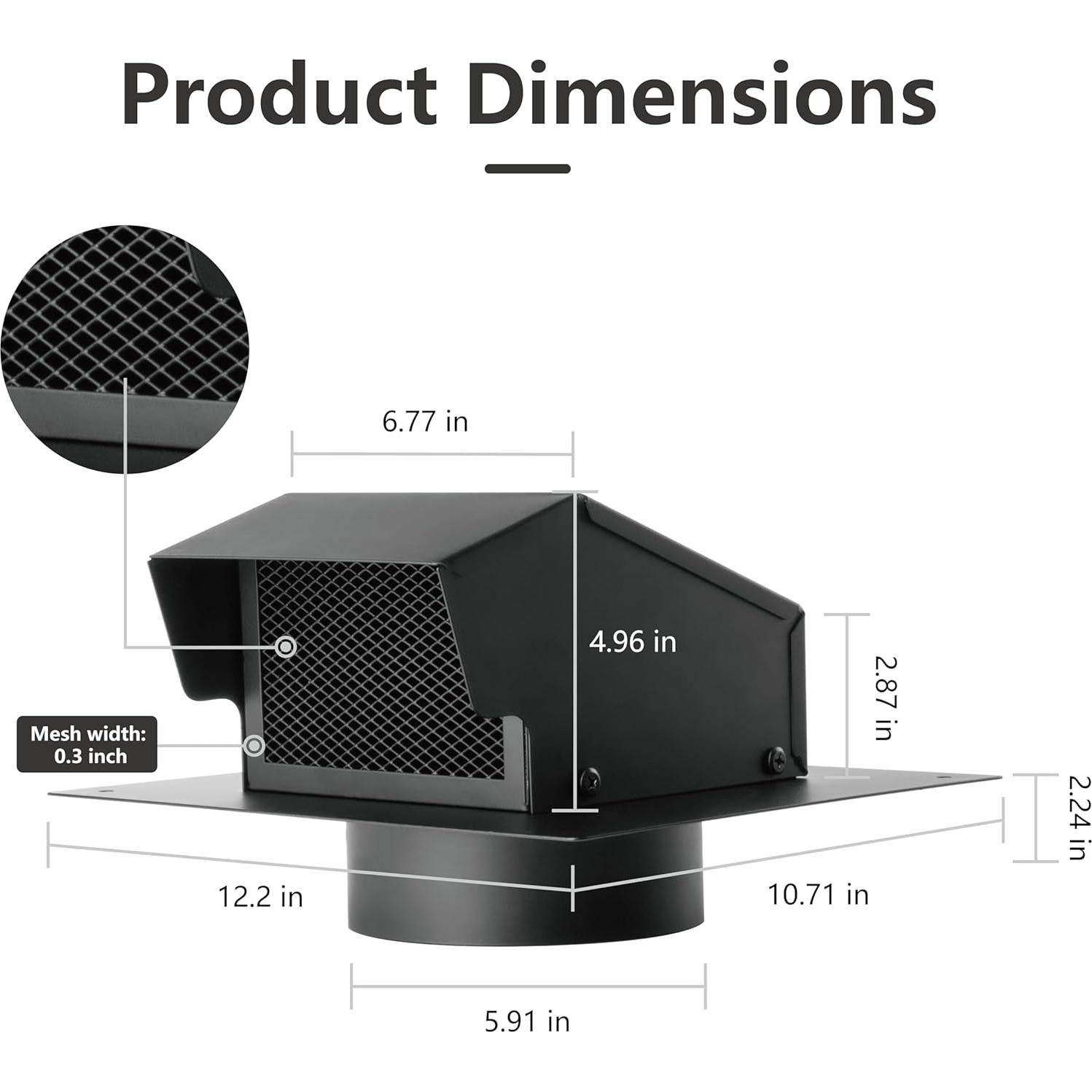 Tapa de Ventilación de Techo WiseWater 15 cm Acero Inoxidable