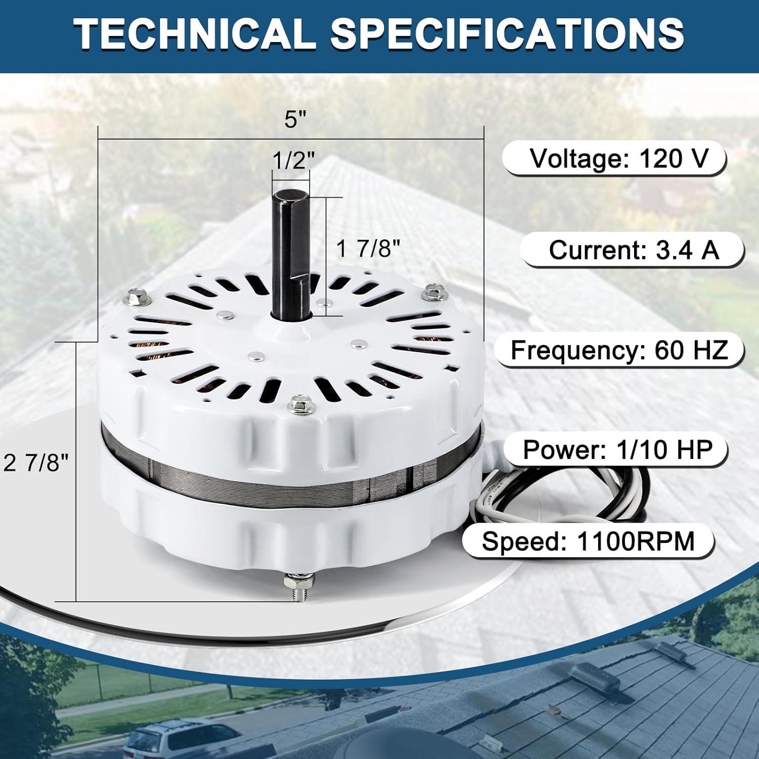 Motor de Ventilador de Techo Criditpid F0510B2497 1100RPM Blanco