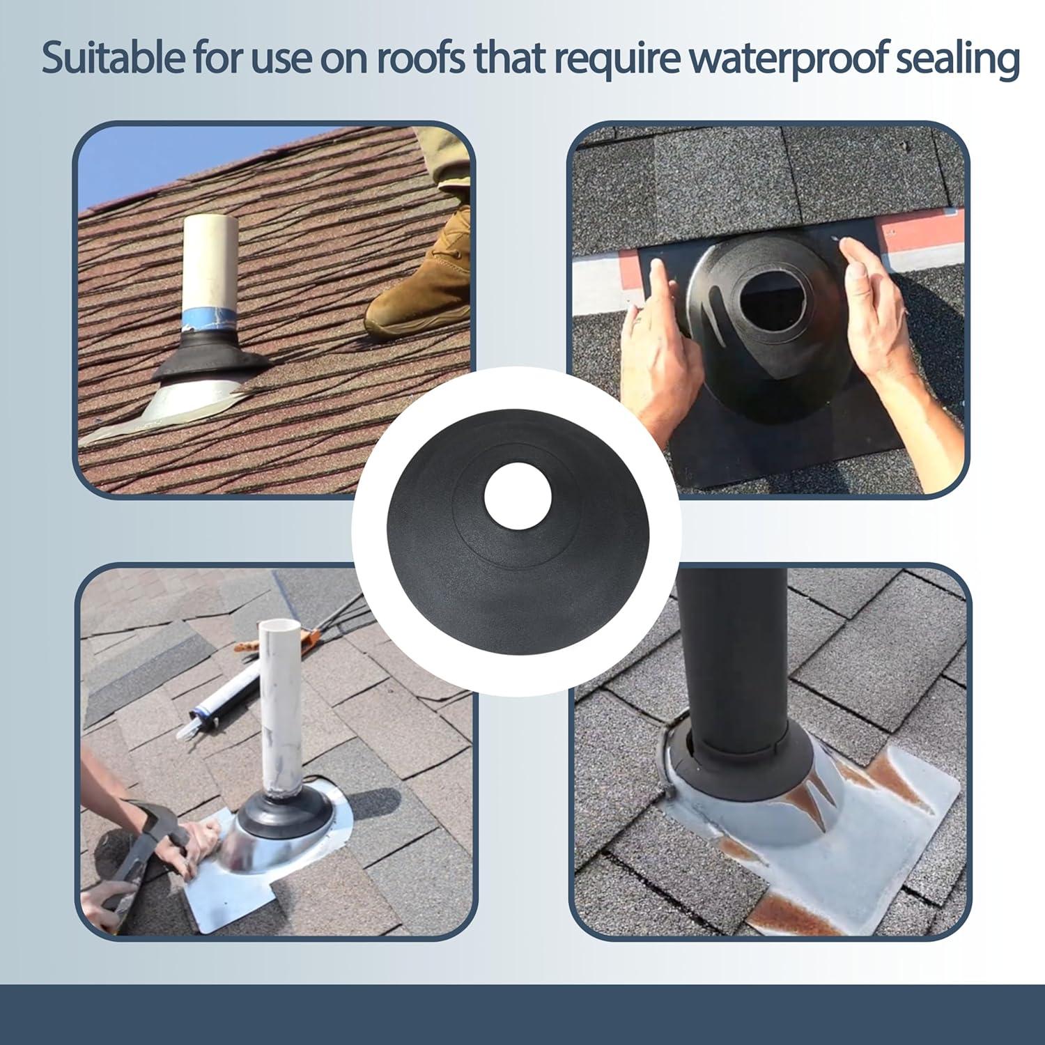 Collares de Lluvia HNF 1.5"-3" para Ventilación Techo - Paquete de 4