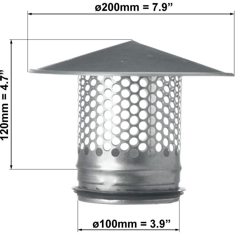 Tapa de Ventilación de Techo Redonda 100mm Europlast Acero Galvanizado