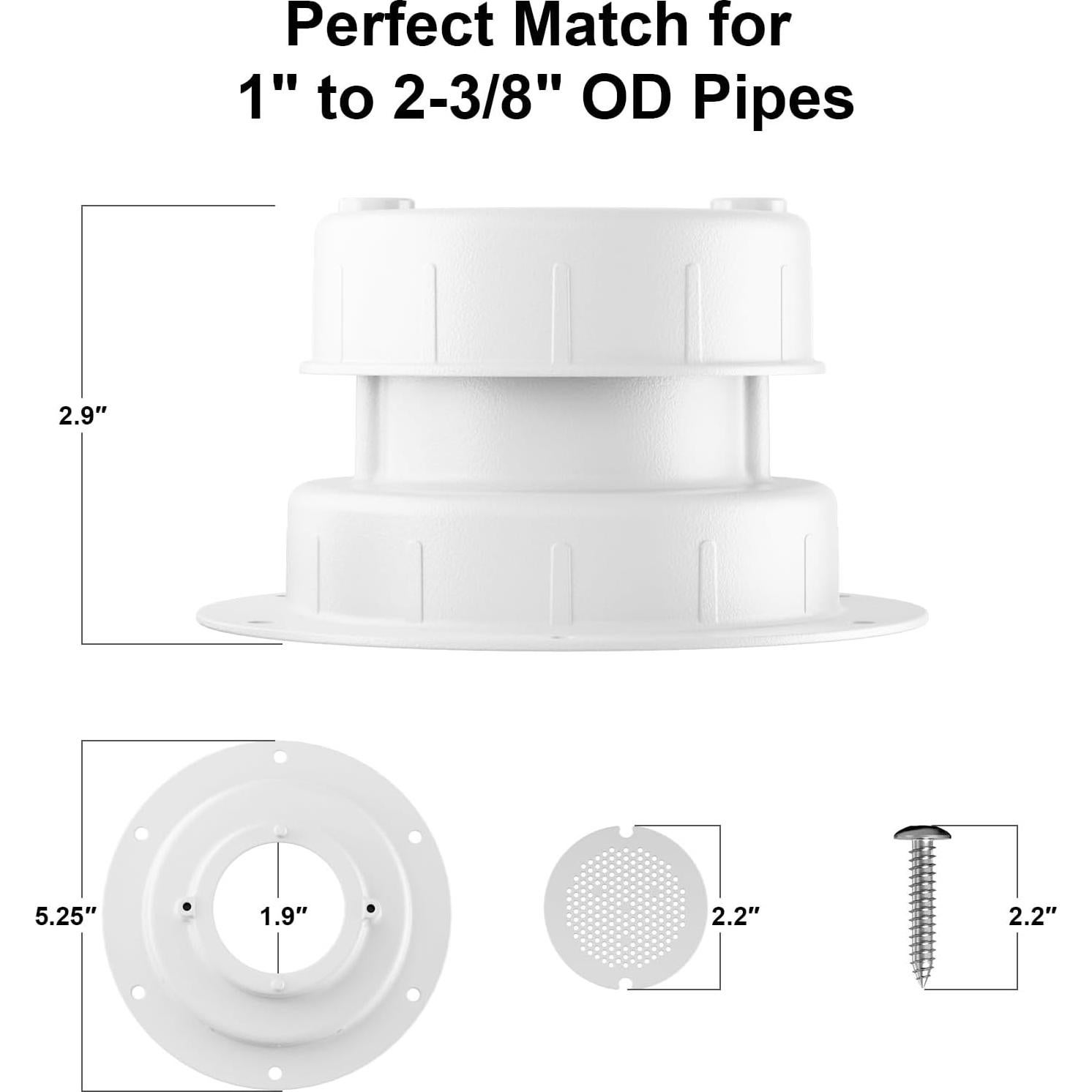 Capucha de Ventilación de Aluminio WanDwel para RV - 2 Paquetes