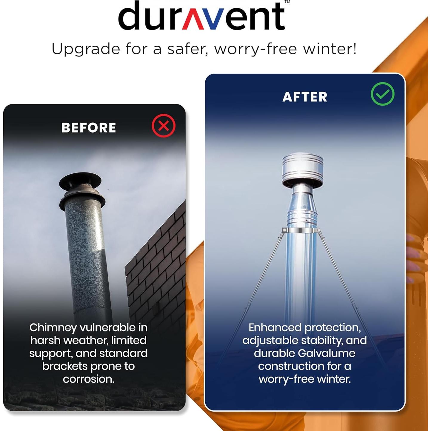 Soporte de Techo Extendido DuraVent 15.24 cm Metálico