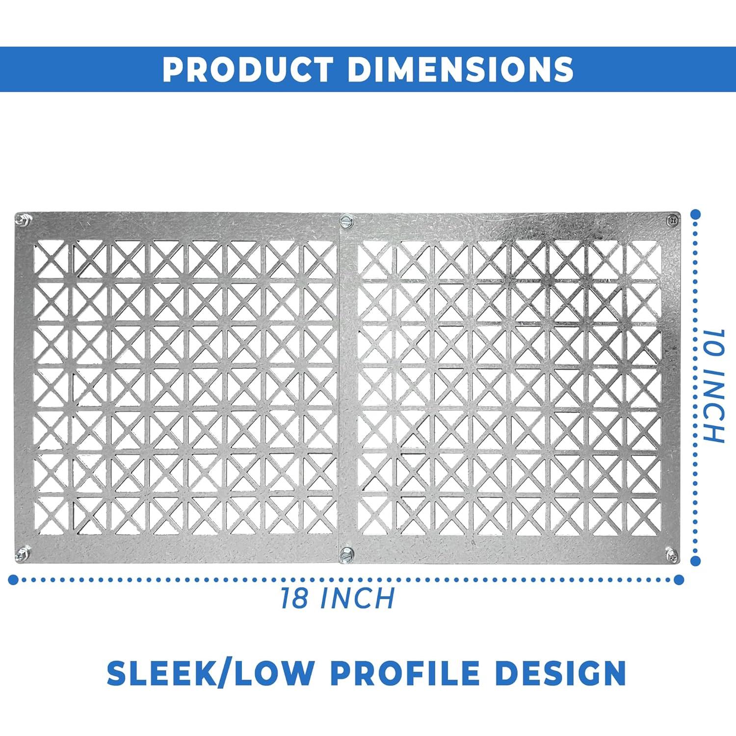 Ventilación de Acero Tjernlund 950-8304 45.72x25.4 cm
