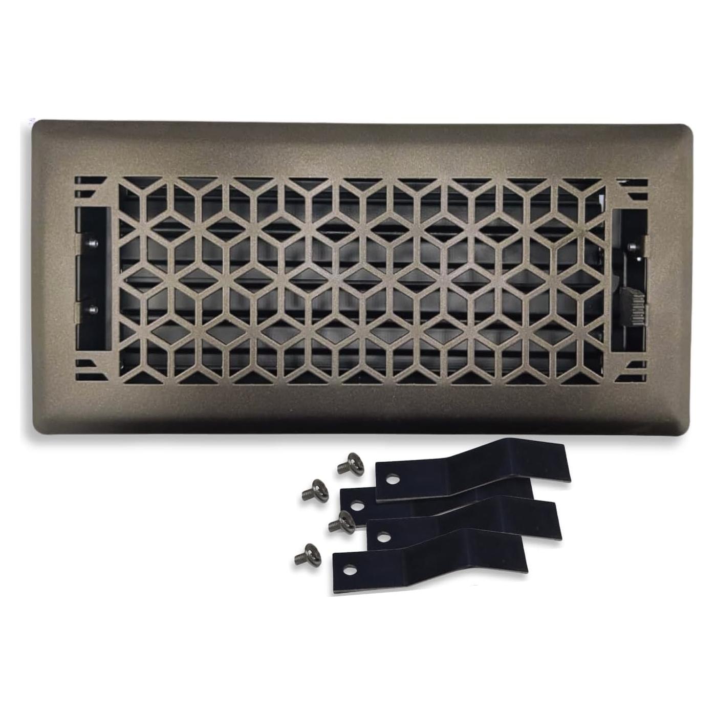 Registro de Piso 4x12 Bronce Metálico Sierra Gates - Ventilación