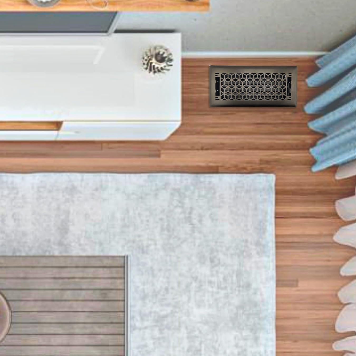 Registro de Piso 4x12 Bronce Metálico Sierra Gates - Ventilación