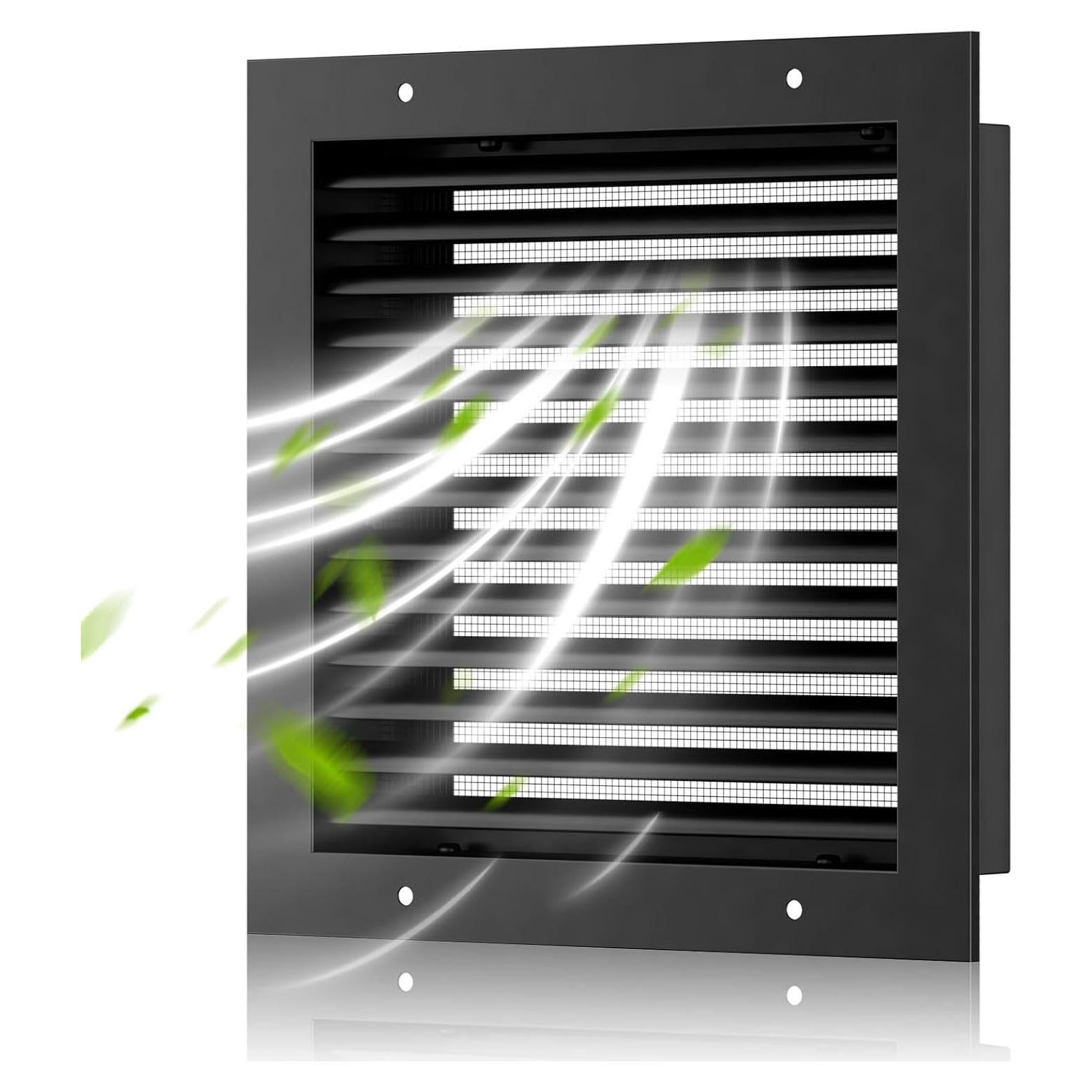 Ventilación de Tejado 30 x 30 cm Hon&Guan Aluminio Negro