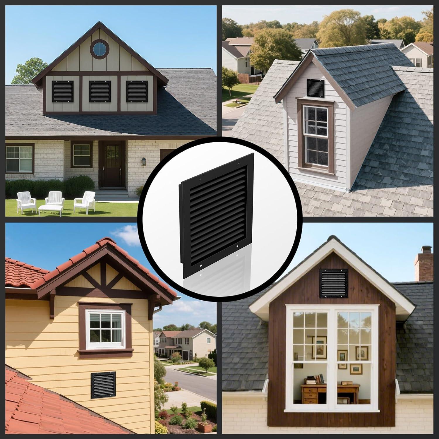 Ventilación de Tejado 30 x 30 cm Hon&Guan Aluminio Negro