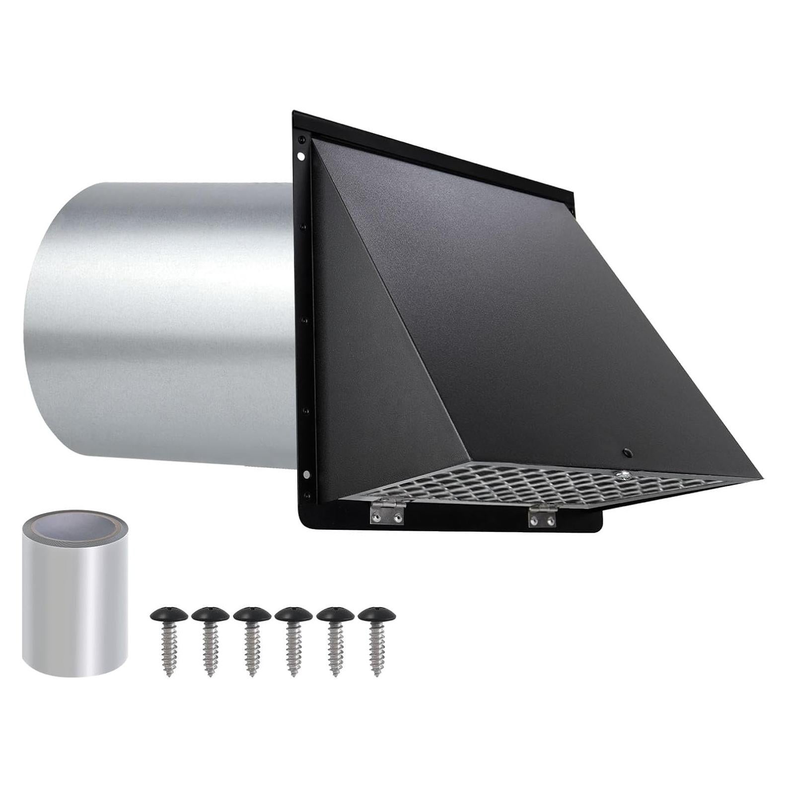 Cubierta de Ventilación Negra JYINCPED 4 Pulgadas Acero