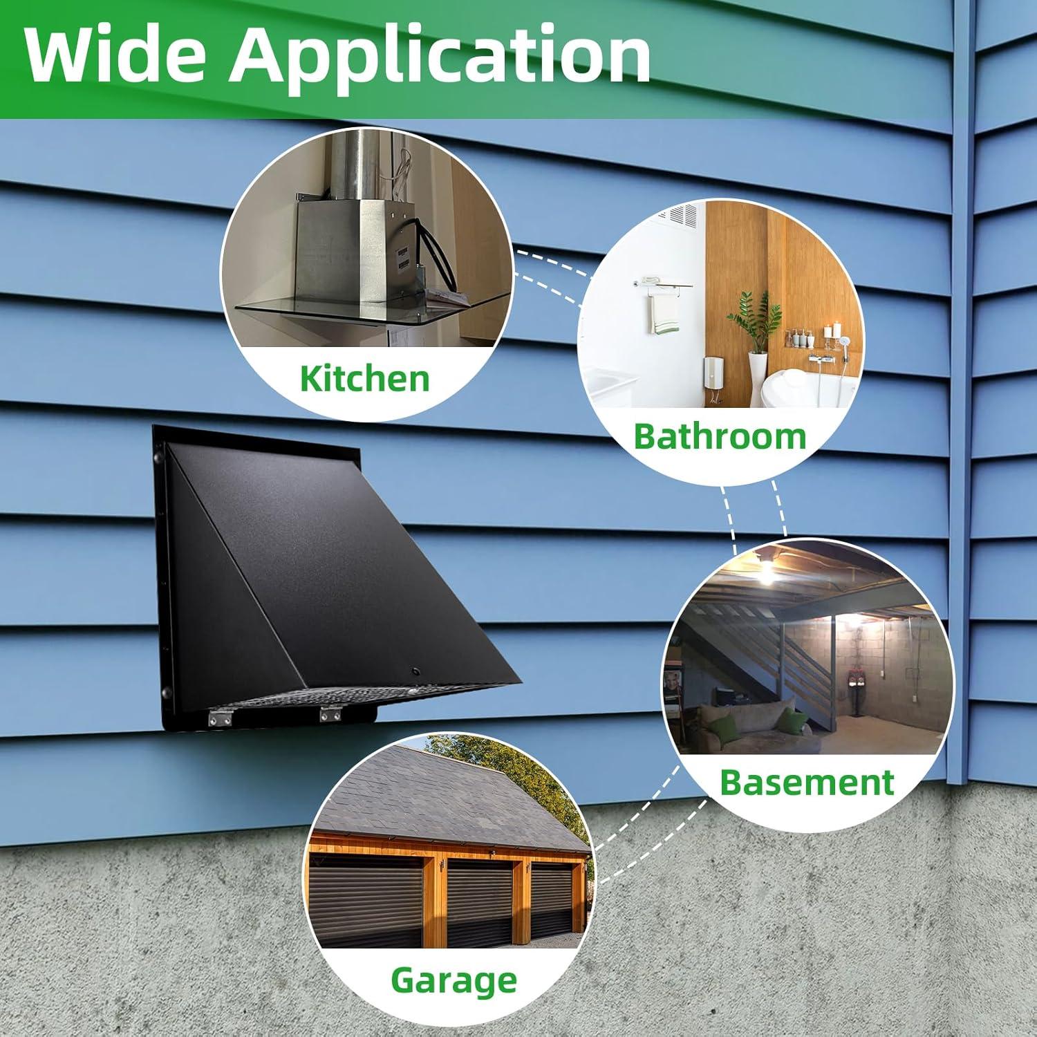 Cubierta de Ventilación Negra JYINCPED 4 Pulgadas Acero