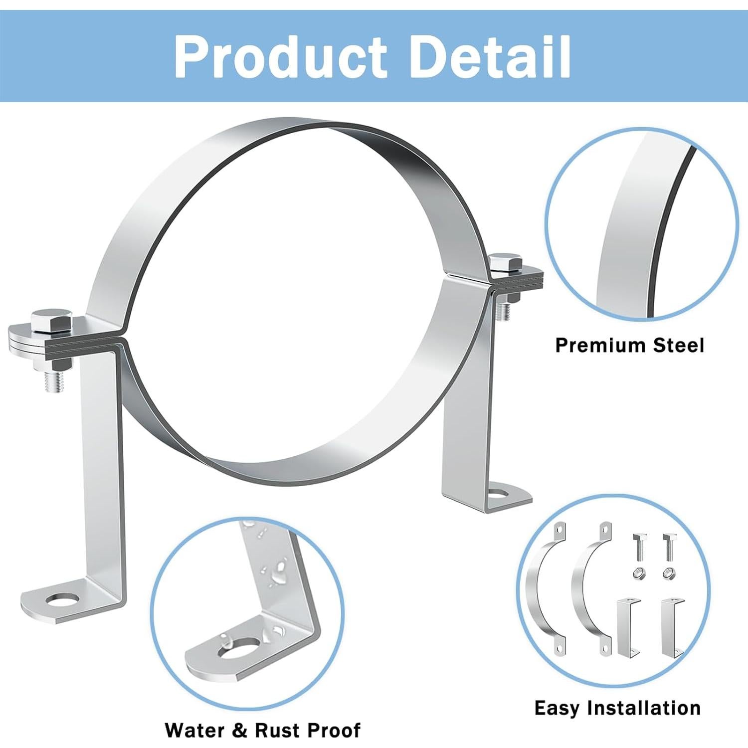 Correa de Pared de Ventilación B Fengone 6 Pulgadas 4 Pcs