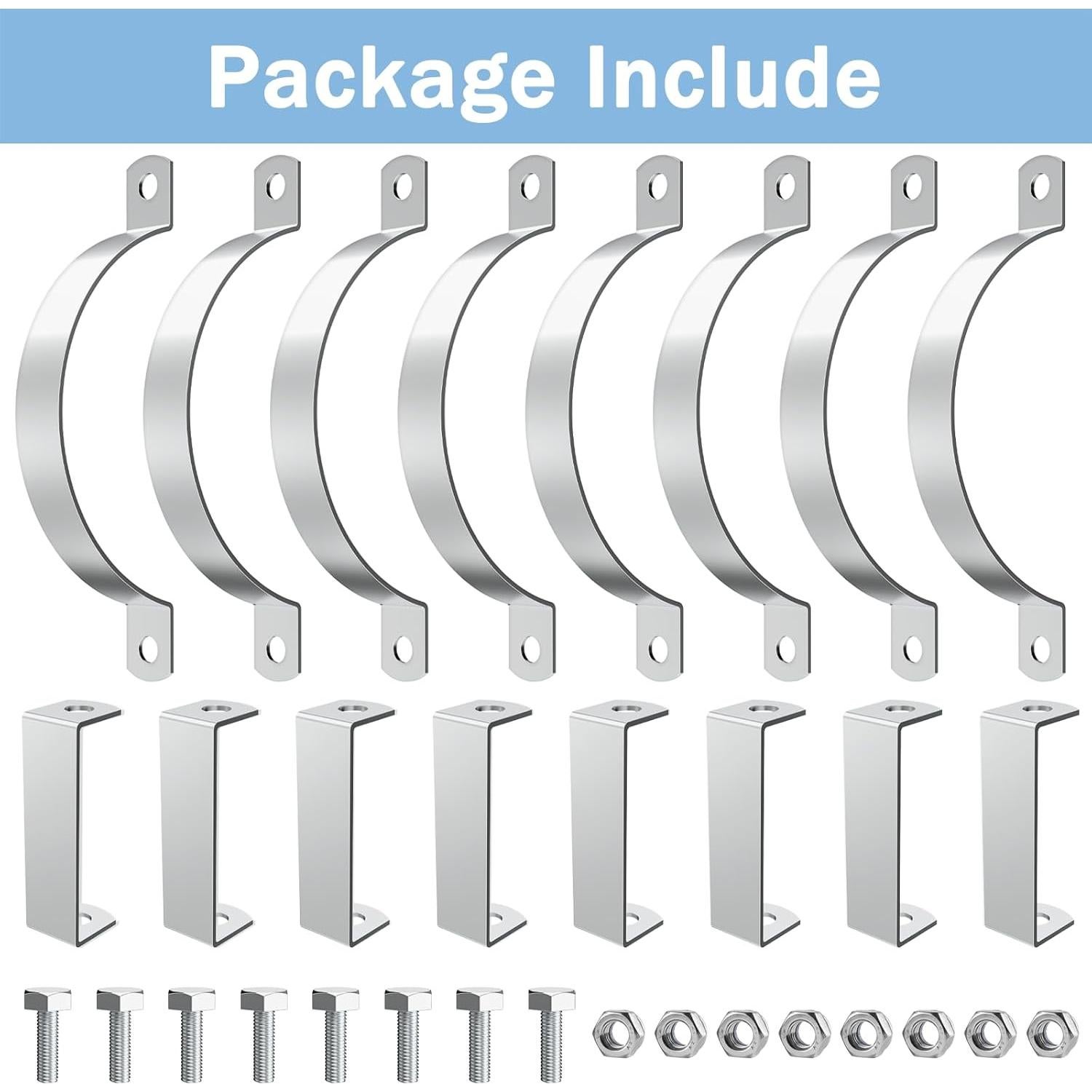 Correa de Pared de Ventilación B Fengone 6 Pulgadas 4 Pcs