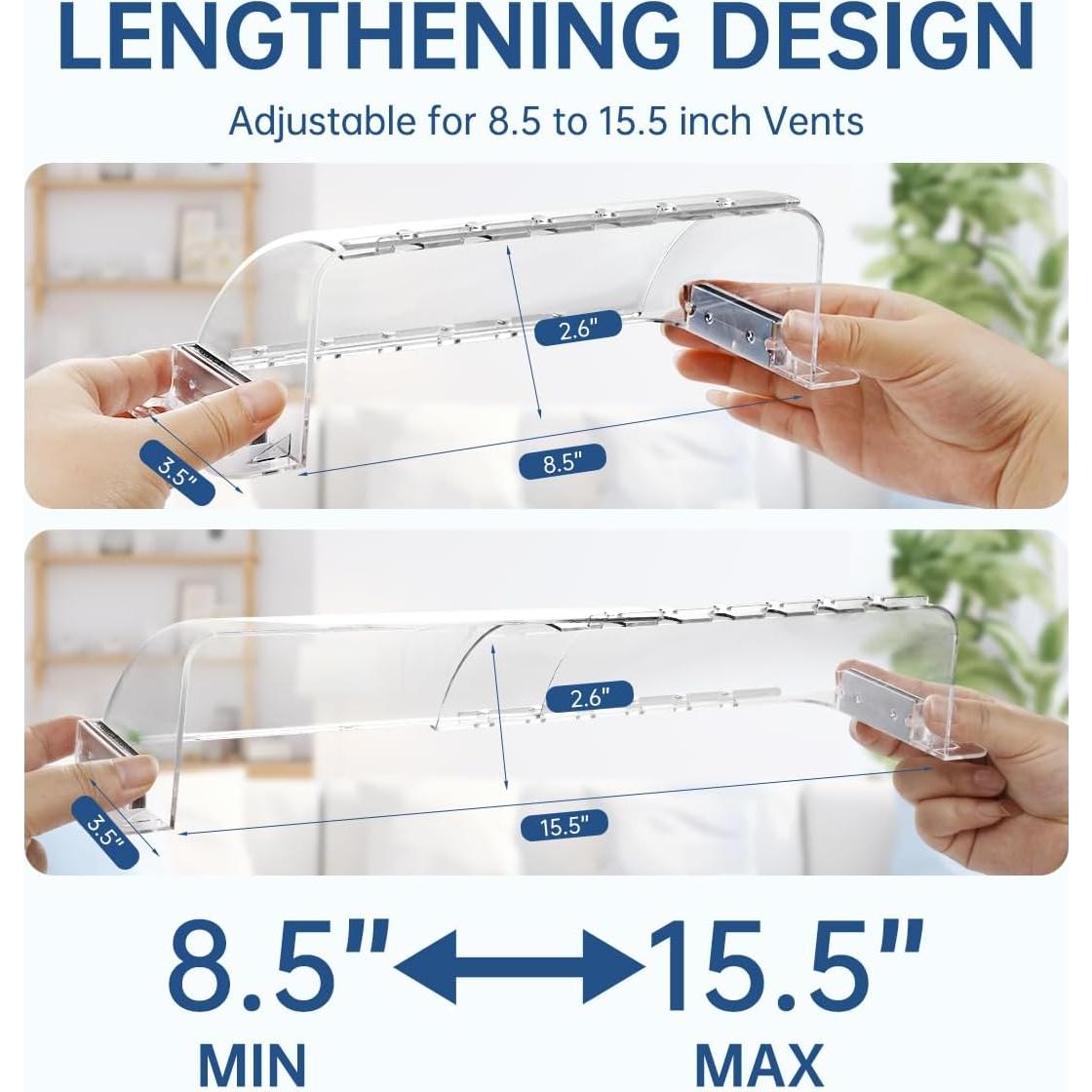 Deflector de Ventilación de Aire CH24Globall 6 Paquetes 21.6-39.4 cm