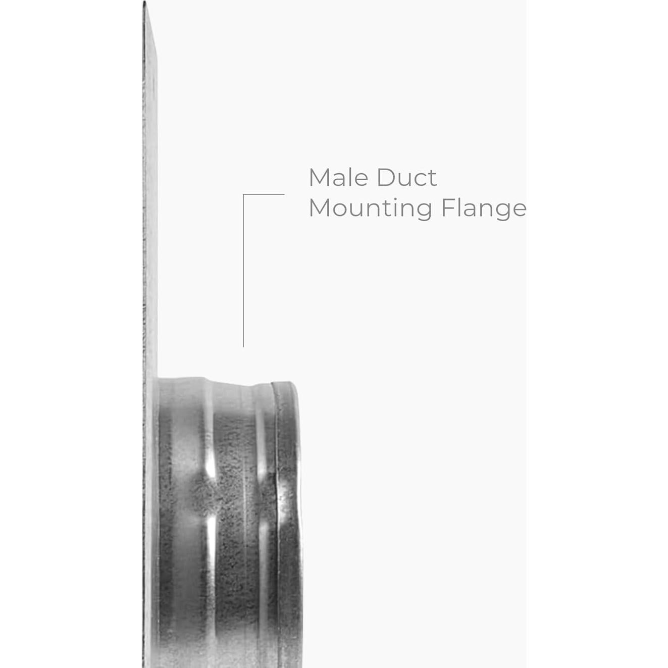 Brida de Conector de Conducto HVAC OV 4" Acero Galvanizado